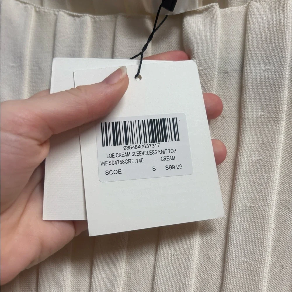 DISSH LOE CREAM SLEEVELESS KNIT TOP - Picture 6 of 6